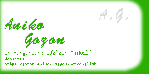 aniko gozon business card